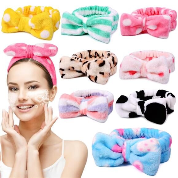 8 Pack Spa Headband for Women Facial Makeup Headband - Picture 1 of 7